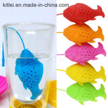 Unique Cute Tea Strainer, Silicone Fish Shape Tea Infuser Filter Teapot Teabag for Tea & Coffee Drinkware